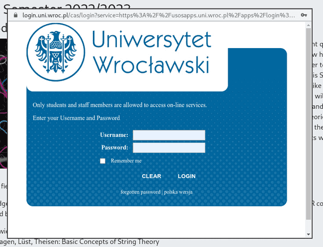 USOS login